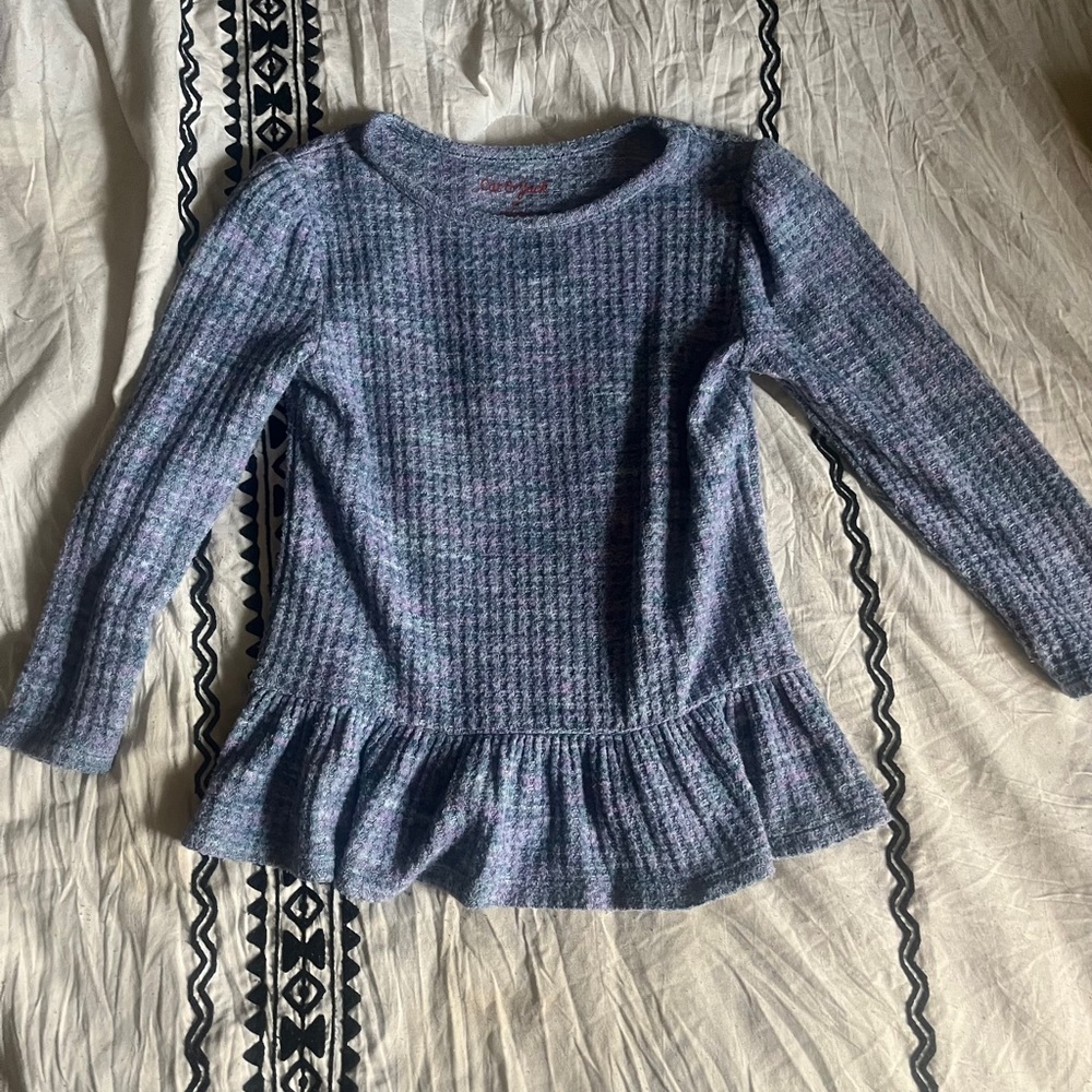 Cat & Jack Girls' Blue Long Sleeve Top 4/5